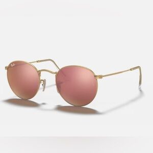 Ray-Ban Aviator Matte-Gold Mirrored Sunglasses unisex